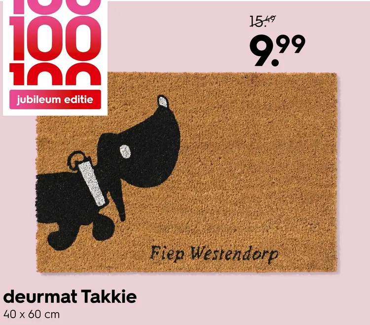 Aanbieding: deurmat Takkie