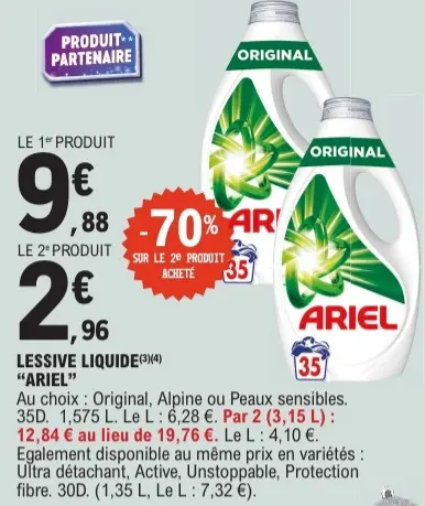 Promotie: Lessive liquide "ARIEL"