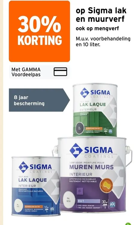 Aanbieding: Sigma lak en muurverf
