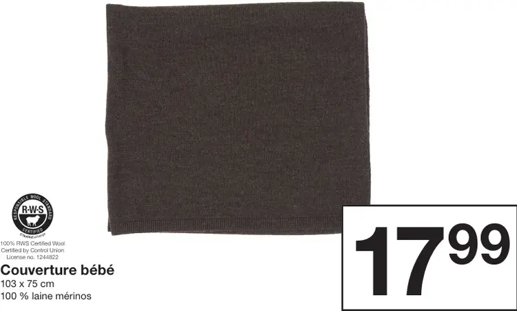 Offre: Couverture bébé