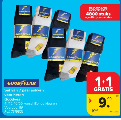 Promotie: Set van 7 paar sokken voor heren