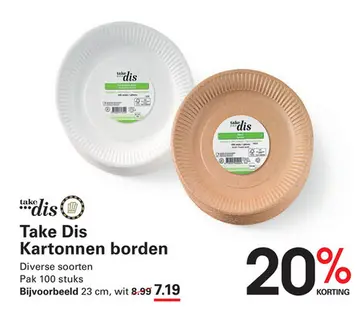 Aanbieding: Take Dis Kartonnen borden