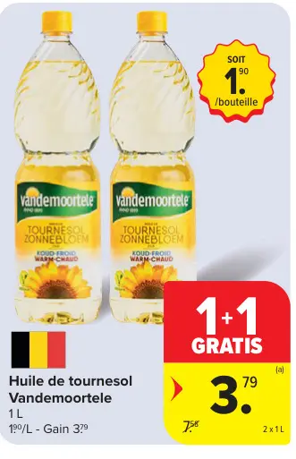 Offre: Huile de tournesol