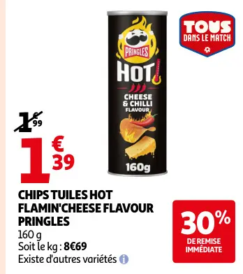 Promotie: Chips tuiles hot flamin'cheese flavour