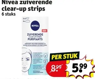 Aanbieding: Nivea zuiverende clear-up strips