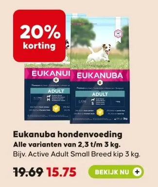 Aanbieding: Eukanuba hondenvoeding