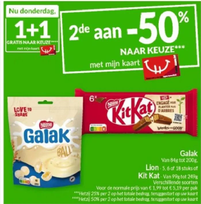 Promotie: Galak, Lion, Kit Kat