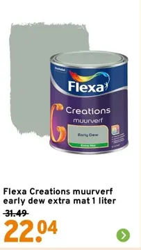 Aanbieding: Flexa Creations muurverf early dew extra mat