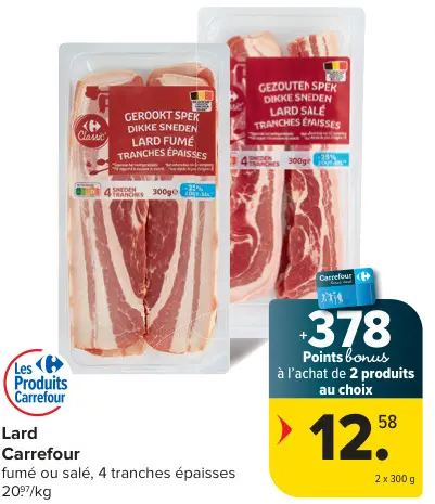 Offre: Lard fumé ou salé