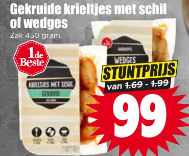 Aanbieding: Gekruide krieltjes met schil of wedges