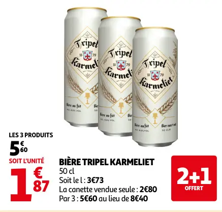 Offre: Bière Tripel Karmeliet