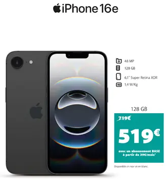 Offre: iPhone 16e