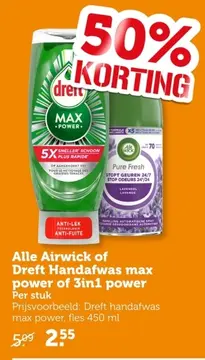 Aanbieding: Alle Airwick of Dreft Handafwas max power of 3in1 power