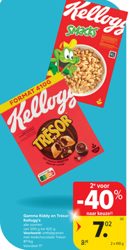 Aanbieding: ontbijtgranen met melkchocolade Trésor