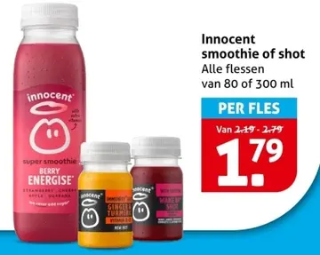Aanbieding: Innocent smoothie of shot