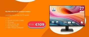 Aanbieding: MSI PRO MP271A E2 computer monitor