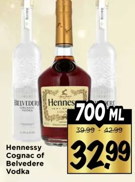 Aanbieding: Cognac of Belvedere Vodka