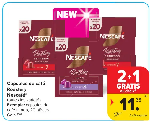Offre: Capsules de café Roastery