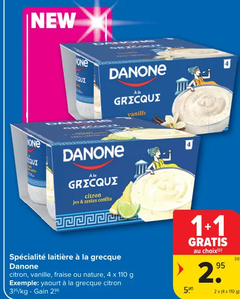 Offre: Spécialité laitière à la grecque