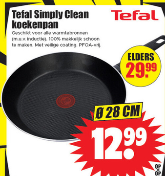 Aanbieding: Tefal Simply Clean koekenpan