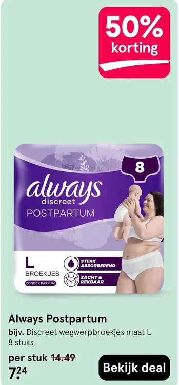 Aanbieding: Always Postpartum