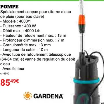 Offre: POMPE