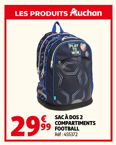 Offre: Sac à dos 2 compartiments football
