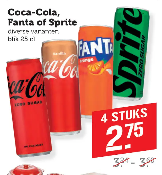 Aanbieding: Coca-Cola, Fanta of Sprite