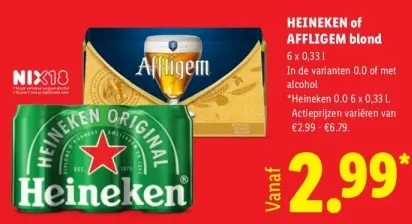 Aanbieding: HEINEKEN of AFFLIGEM blond