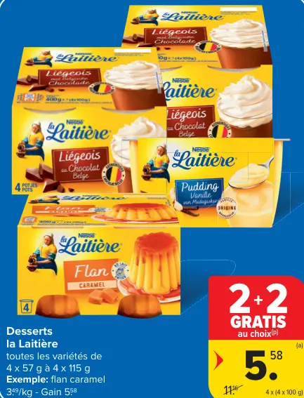 Offre: Desserts la Laitière