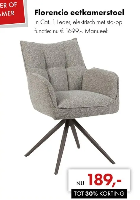 Aanbieding: Florencio eetkamerstoel