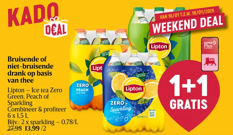 Promotie: Bruisende of niet-bruisende drank op basis van thee