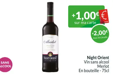 Offre: Night Orient Vin sans alcool Merlot