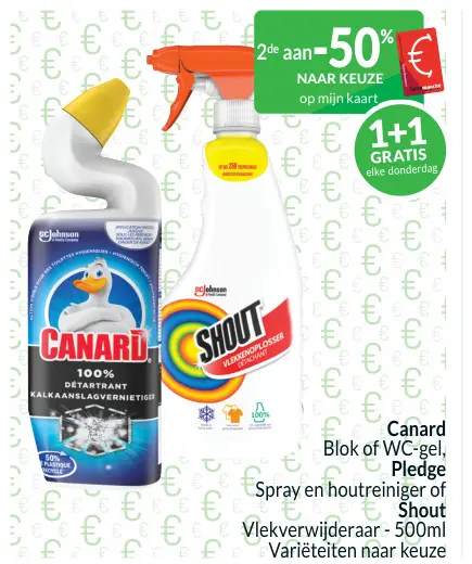Promotie: Canard Blok of WC-gel, Pledge Spray 