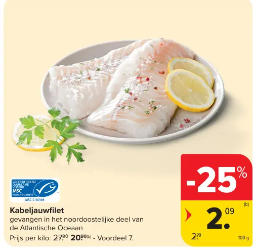 Promotie: Kabeljauwfilet
