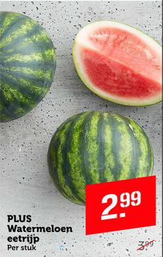 Aanbieding: PLUS Watermeloen eetrijp
