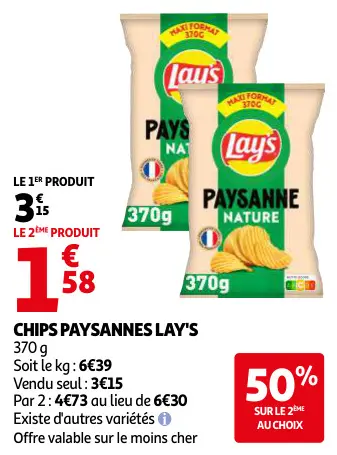 Promotie: Chips paysannes