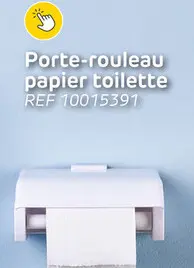 Offre: Dérouleur papier wc baseline baseline - plastique - avec rabat - blanc