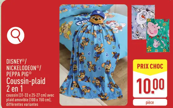 Offre: Coussin-plaid 2 en 1