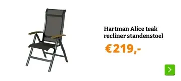 Aanbieding: Hartman Alice teak recliner standenstoel