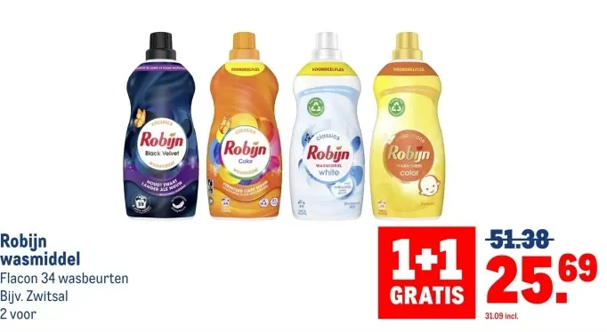 Aanbieding: Robijn wasmiddel