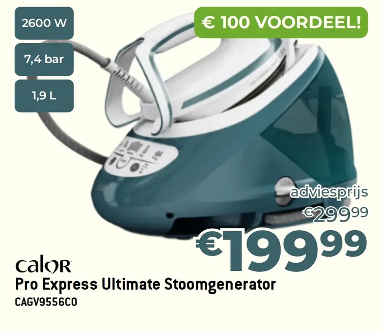 Promotie: Pro Express Ultimate Stoomgenerator