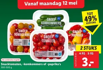 Aanbieding: Snacktomaten, -komkommers of -paprika's
