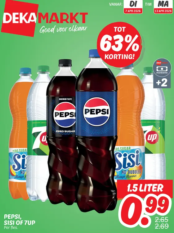 Aanbieding: Pepsi, Sisi of 7Up