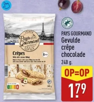 Aanbieding: Gevulde crêpe chocolade