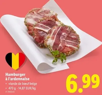 Offre: Hamburger à l'ardennaise