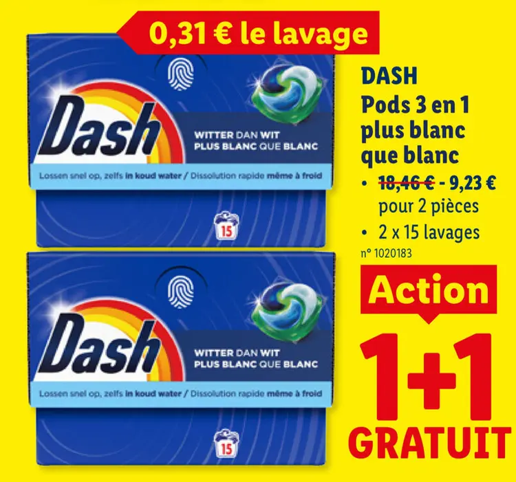 Offre: Pods 3 en 1 plus blanc que blanc