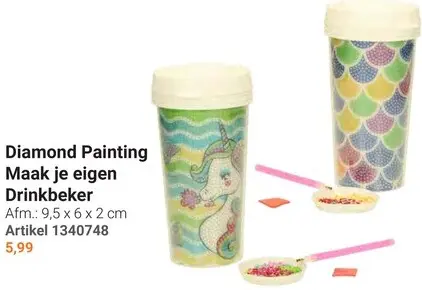Aanbieding: Diamond Painting Maak je eigen Drinkbeker
