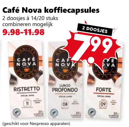 Aanbieding: Café Nova koffiecapsules