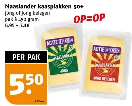Aanbieding: Maaslander kaasplakken 50+